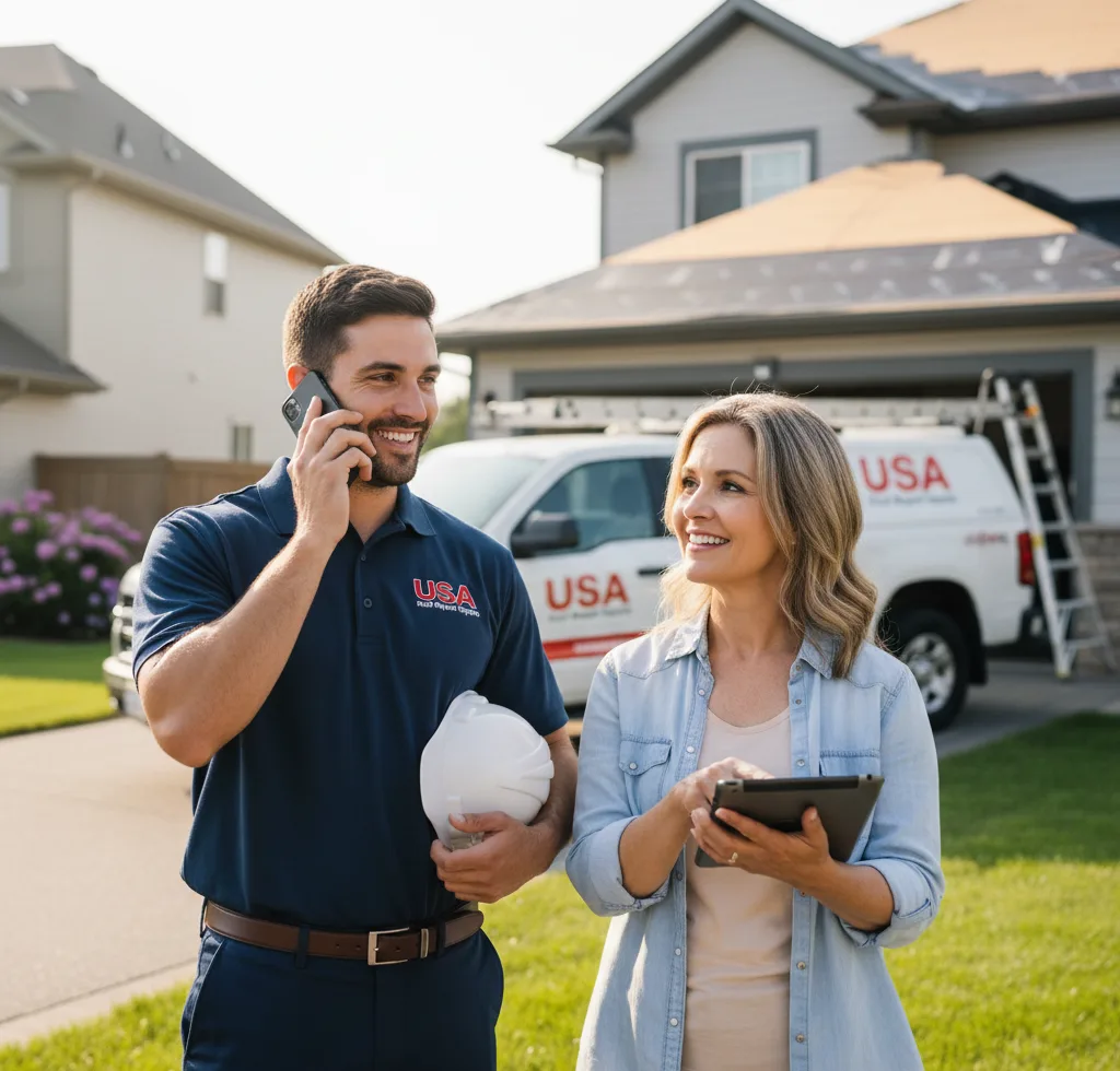 USA Roof Repair Experts customer support in New Glarus